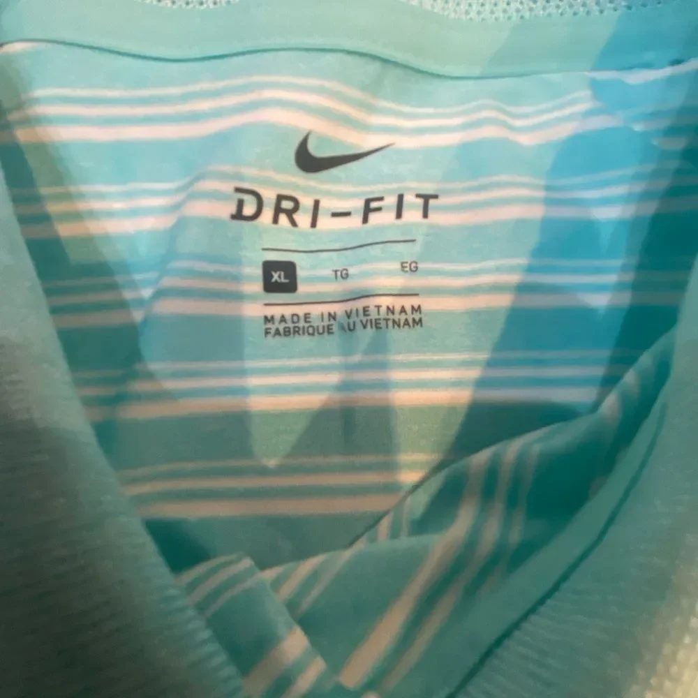 Nike Aqua Striped Polo Shirt